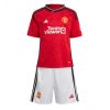 Kids Manchester United Thuis tenue 2023-24 Korte Mouw (+ Korte broeken)