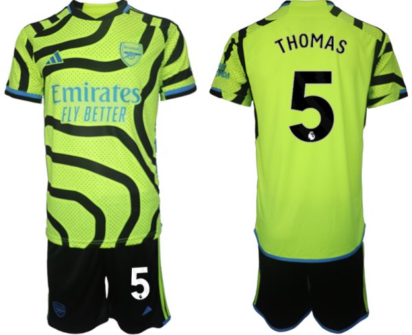 Arsenal Thomas Partey #5 Uitshirt 2023-24 Mensen Korte Mouw (+ Korte broeken) Voetbalshirts