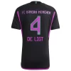 FC Bayern München Matthijs de Ligt #4 Uitshirt 2023-2024 Voetbalshirts Korte Mouw