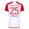 FC Bayern München Thomas Muller #25 Thuisshirt 2023-2024 Voetbalshirts Korte Mouw