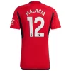 Manchester United Tyrell Malacia #12 Thuisshirt 2023-2024 Voetbalshirts Korte Mouw