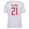 Denemarken Morten Hjulmand #21 Uitshirt EK 2024 Voetbalshirts Korte Mouw