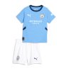 Kids Manchester City Ruben Dias #3 Thuisshirt 2024/25 Voetbalshirts Korte Mouw (+ Korte broeken)-1